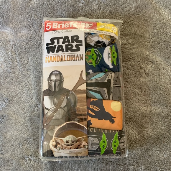 Disney Star Wars The Mandalorian Underwear 5 Pack Boys Briefs Size 8 - Picture 1 of 4